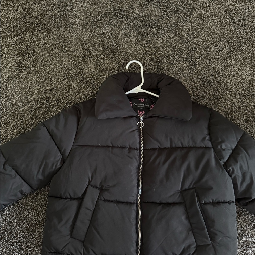 Miss Selfridge Black Puffer Jacket